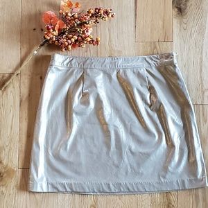 Sam Elderman Gold Metallic Mini Skirt
